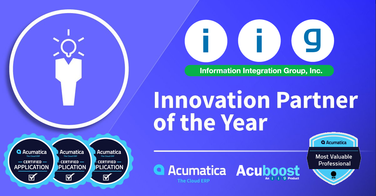 IIG Wins 'Innovation Partner Of The Year' And MVP Honors At Acumatica Summit