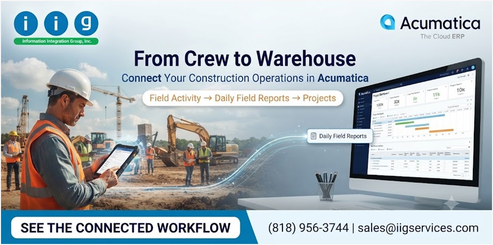 From Crew to Warehouse: Connecting Construction Operations in Acumatica
