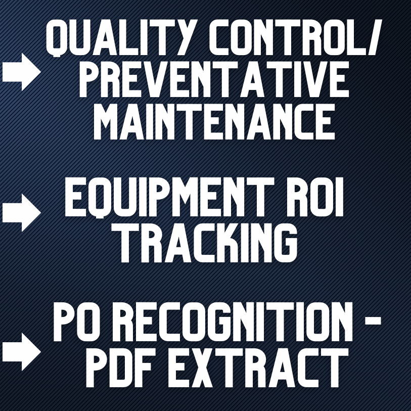 QC, Equipment ROI, and PDF Extract