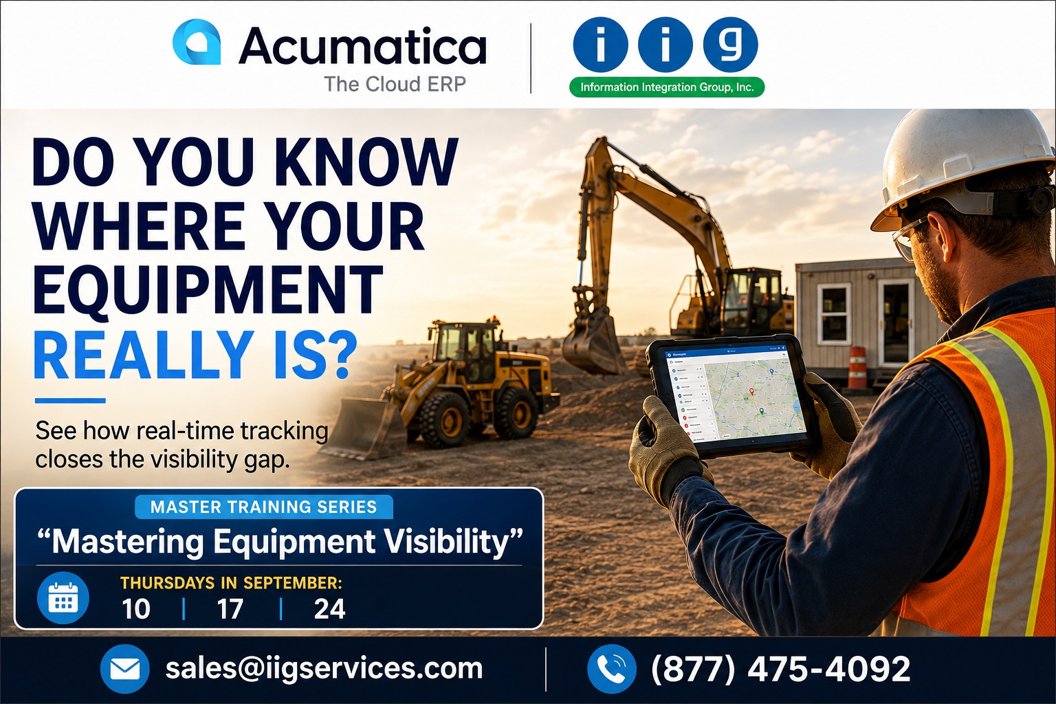 Managing the Full Equipment Lifecycle: How IIG's Construction Equipment Management Brings Fleet Operations Into Acumatica