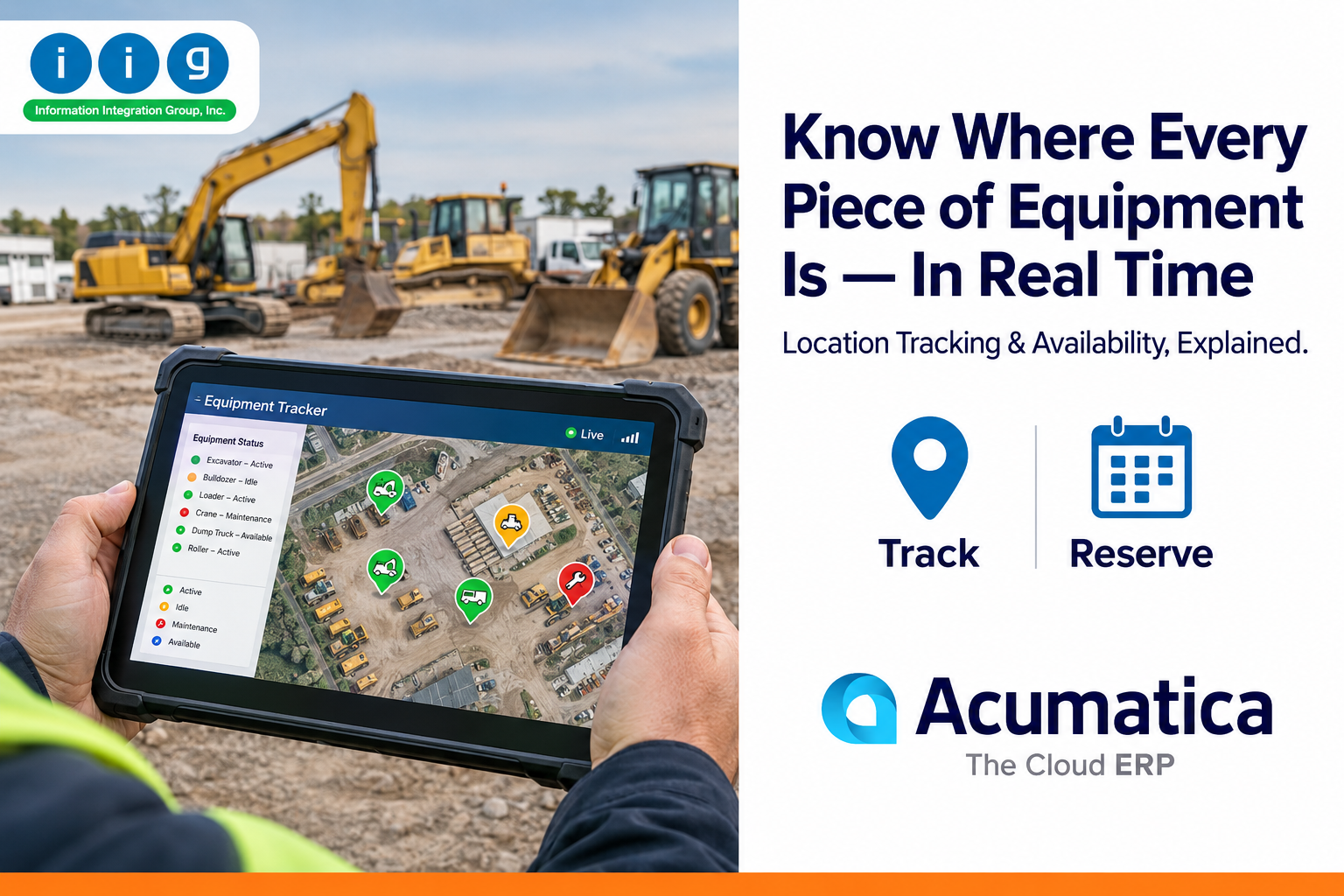 Construction Equipment Management: Equipment Location Tracking & Availability